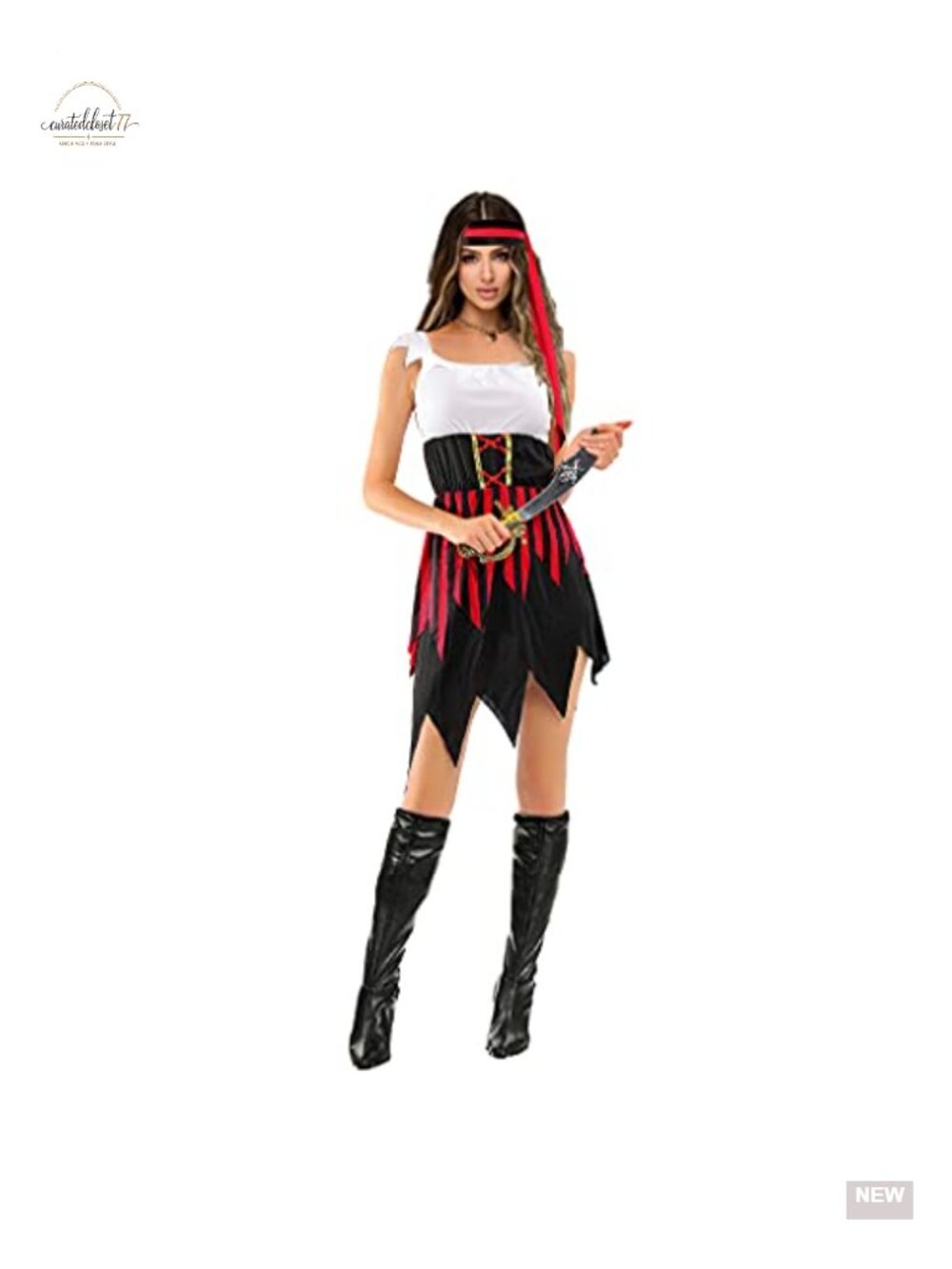 Sexy Pirate Costume Dress Women Halloween Buccaneer